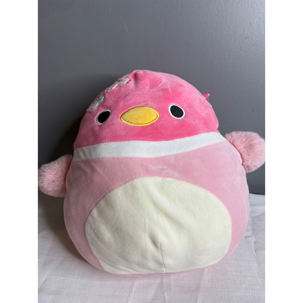 Squishmallows Della the Pink Duck Sakura Blossom 8 Inch Plush Bird Toy
